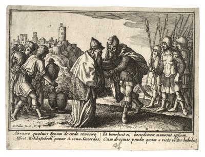 Abraham et Melchisédek - Wenceslaus Hollar